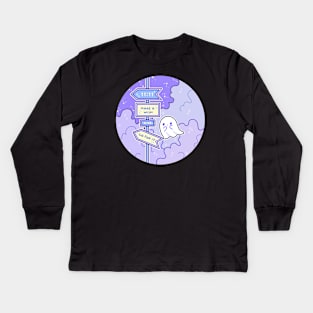 11-11 make a wish and go for it - A word from a ghost Kids Long Sleeve T-Shirt